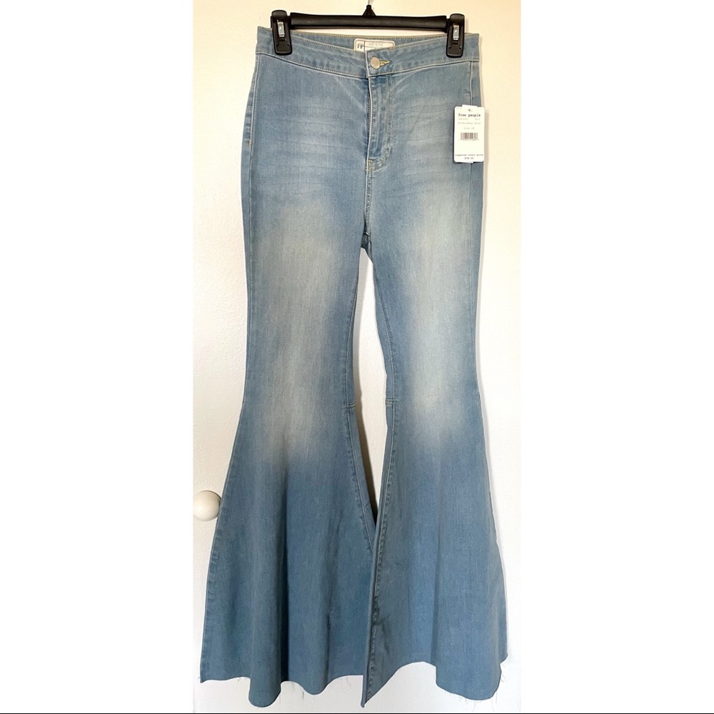 NWT Free People Just Float On Flare Jeans — Bermondsey Blue